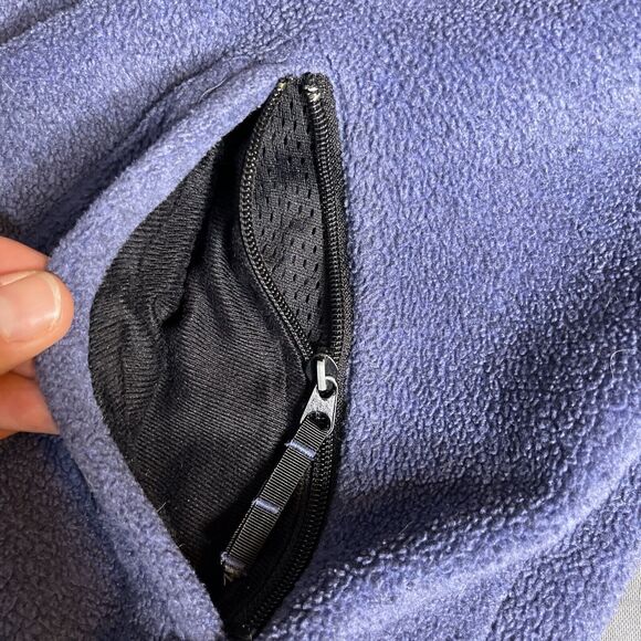 Outersport OT‎ 2000 Blue Fleece Quarter 1/4 Zip Sweatshirt Men Size L Athleisure - Picture 6 of 10